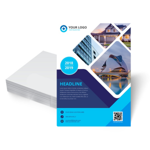 Folheto 10x14cm Couchê 90g 10x14cm 4x0 - Frente colorido  Corte Reto 