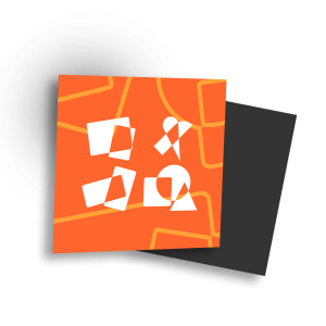 Imã de Geladeira Supremo 250g 4,5x5,0cm 4x0 - Frente colorido Verniz Total Brilho Corte Reto 